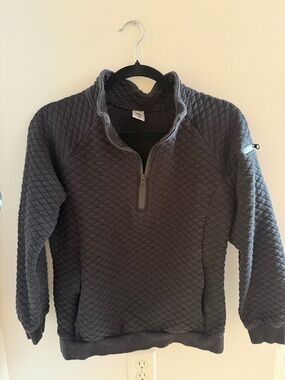 Senita Athletics Quilted Half-Zip Pullover - Black